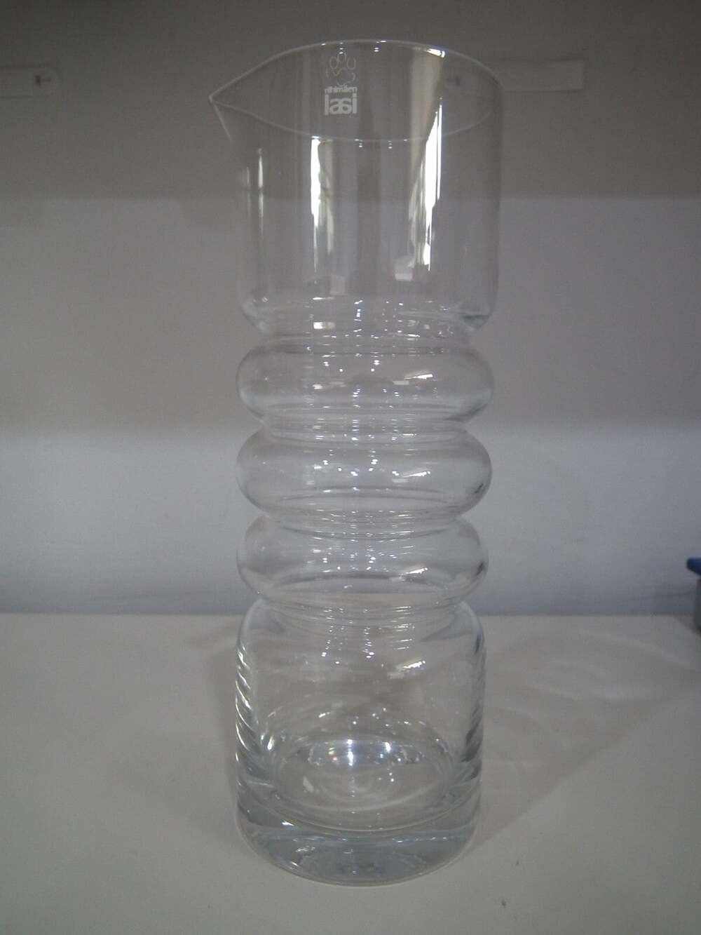 Vintage Mid Century Modern Riihimaen Lasi Finland Martini Pitcher